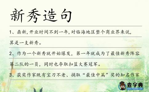新秀造句