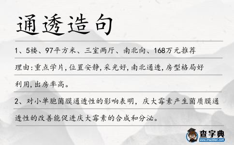 通透造句