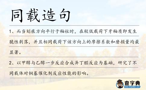 同載造句