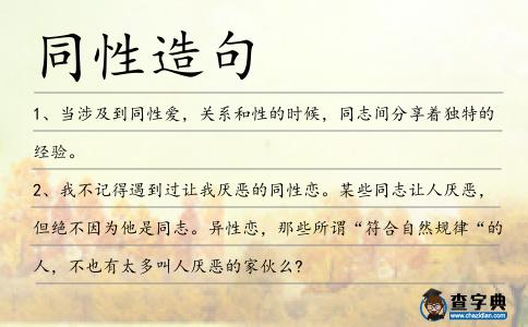 同性造句