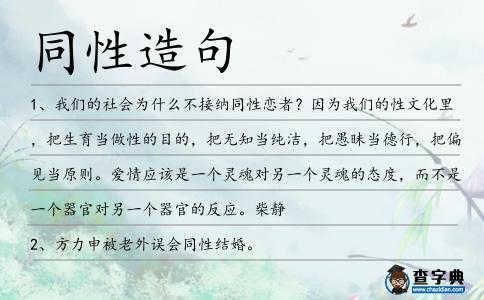 同性造句