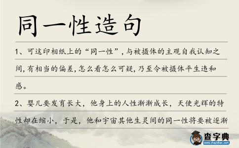 同一性造句