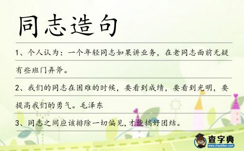 同志造句