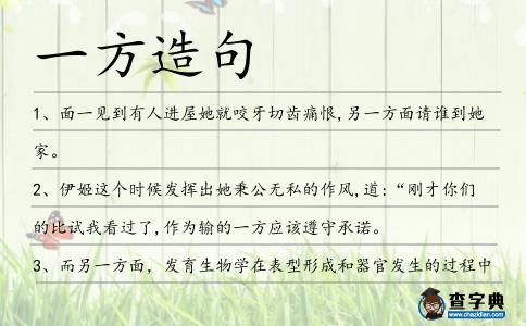一方造句