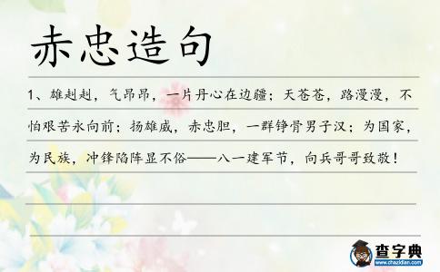 赤忠造句