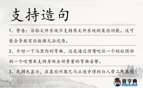 支持造句
