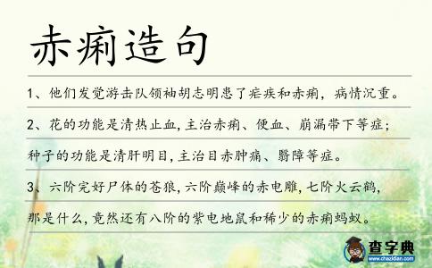赤痢造句