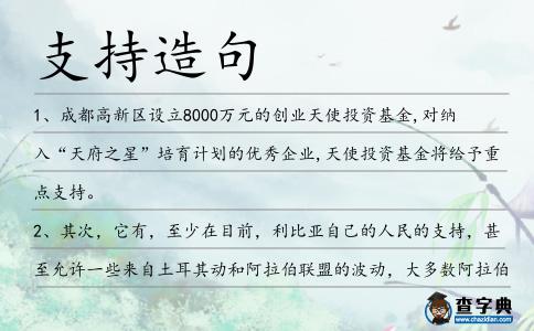 支持造句