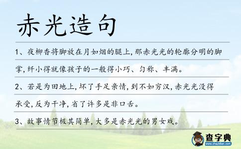 赤光造句