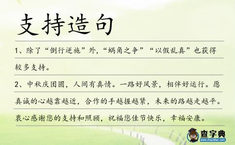 支持造句