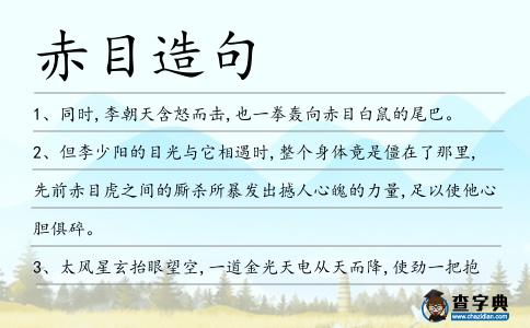 赤目造句