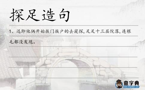 探足造句