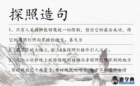 探照造句