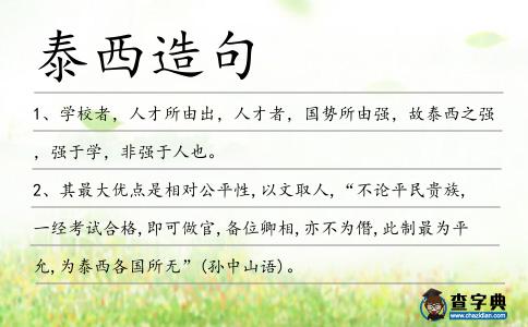 泰西造句