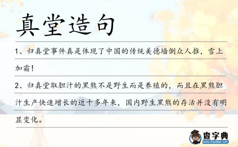真堂造句