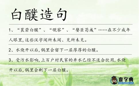 白醭造句