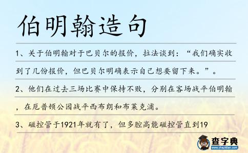 伯明翰造句
