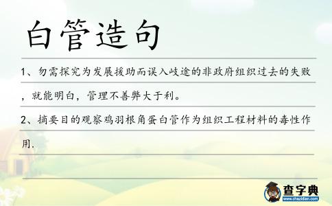 白管造句