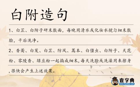 白附造句