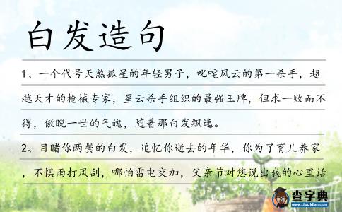 白發造句
