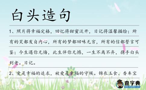 白頭造句