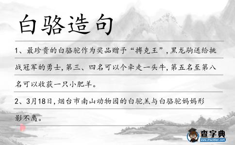 白駱造句
