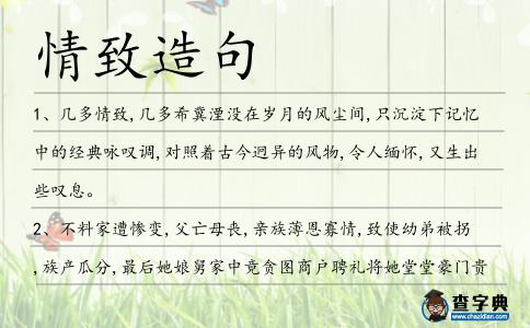 情致造句