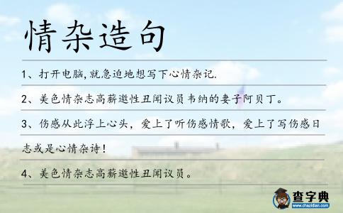 情雜造句