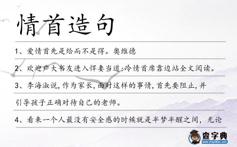 情首造句