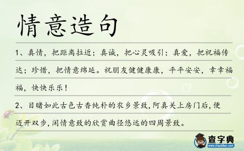 情意造句