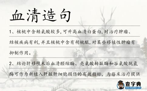血清造句