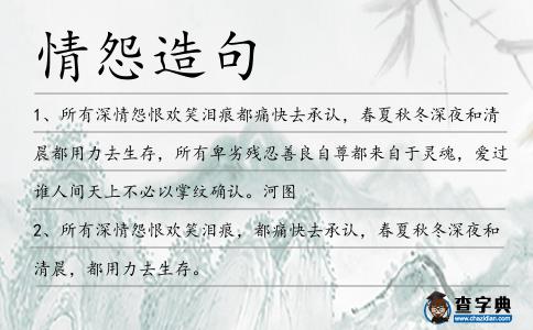 情怨造句