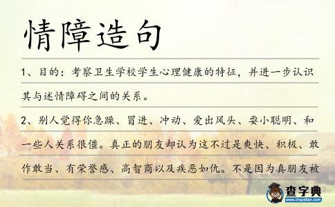 情障造句