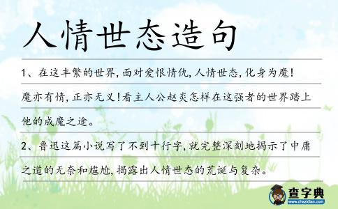 人情世態造句