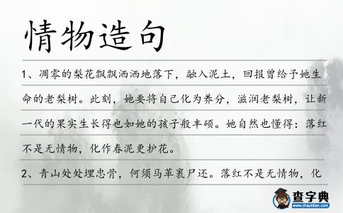 情物造句