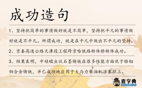 成功造句
