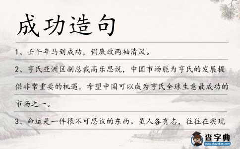 成功造句