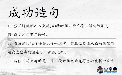 成功造句