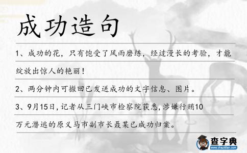 成功造句