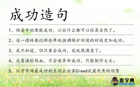 成功造句
