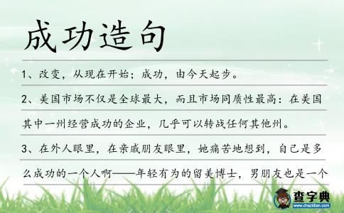 成功造句
