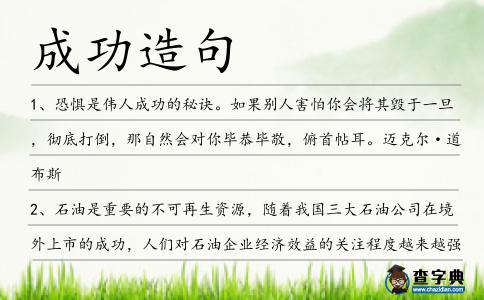 成功造句