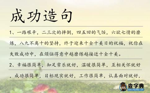 成功造句