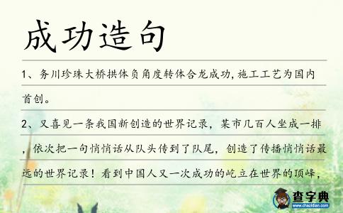 成功造句