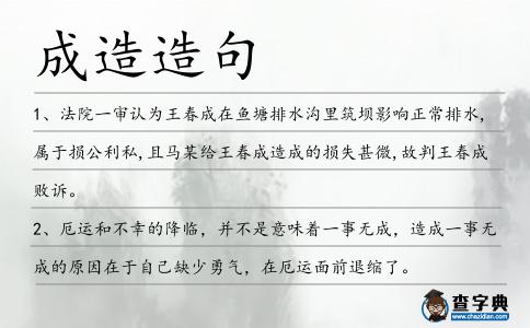 成造造句