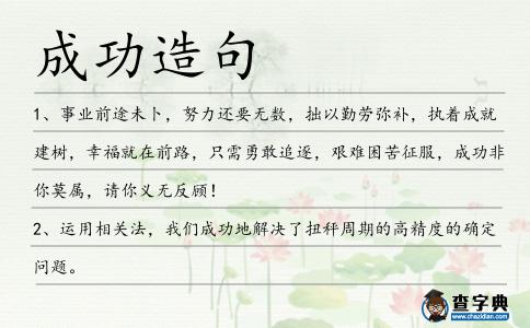 成功造句