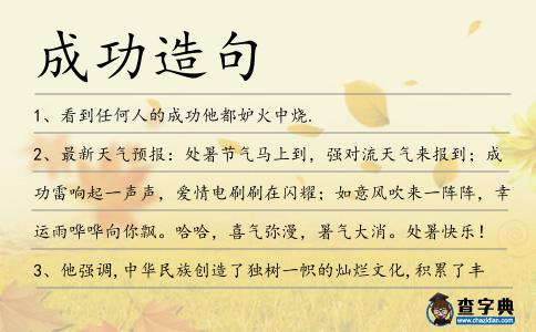 成功造句
