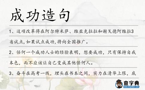成功造句