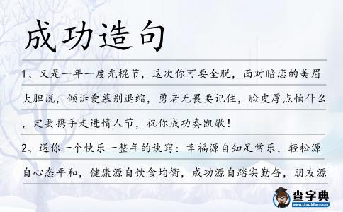 成功造句