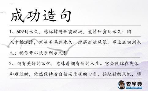 成功造句